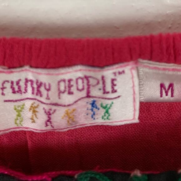 Funky People Cotton Gauze Floral Vacation Sleeveless Casual Boho Pink Tank Top - Picture 4 of 8